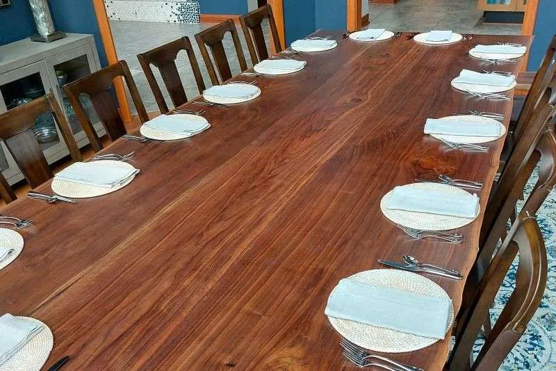 Large walnut table